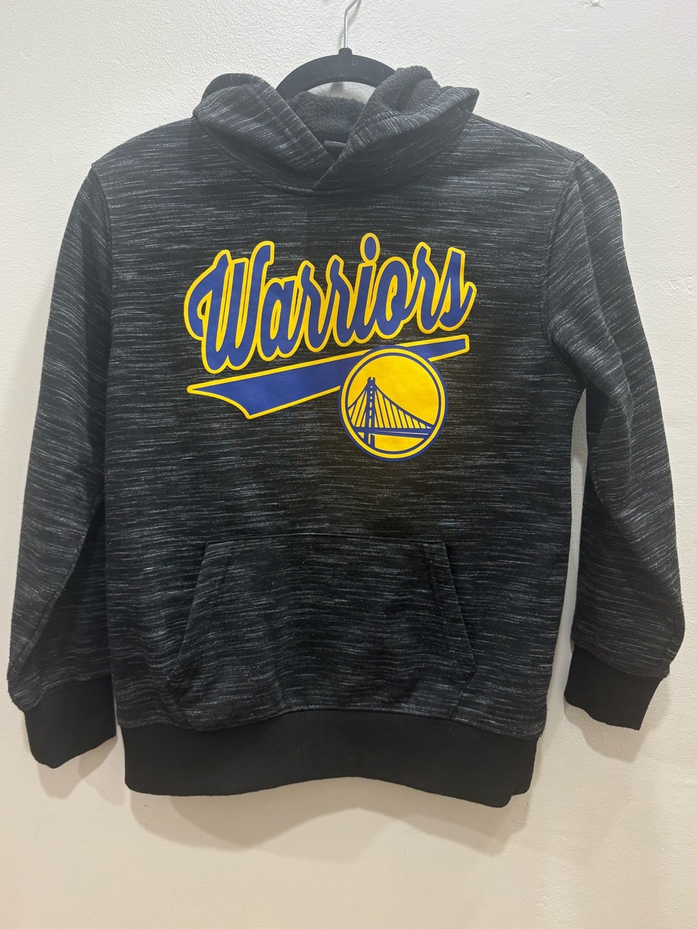 NBA Golden State Warriors Youth Hoodie Pullover Black Size M 10-12